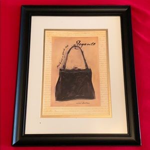 “Elegante” - black purse wall hanging